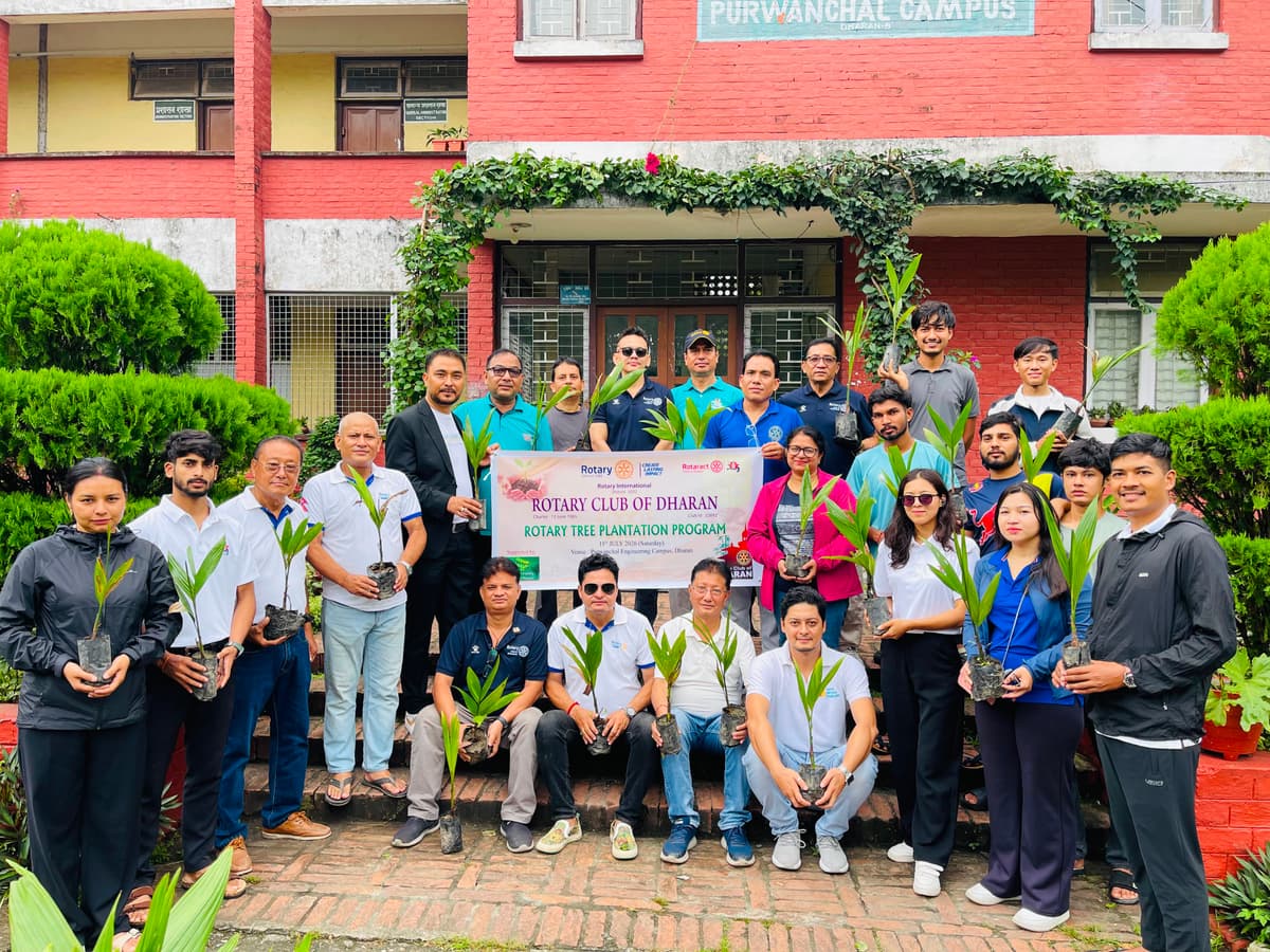 With Rotary Club of Dharan